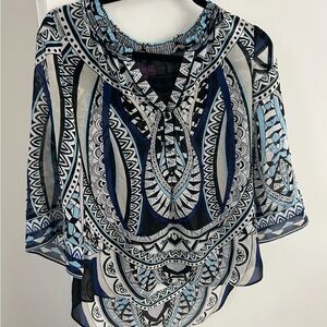 Hale Bob XS flattering silk blouse
